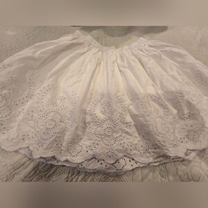 GAP White Eyelet Circle Skirt